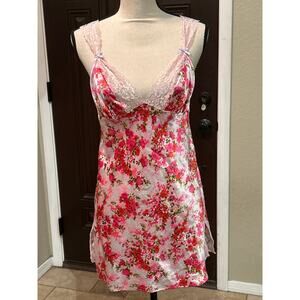 Victoria's Secret Pink Roses Floral Lace Nightie